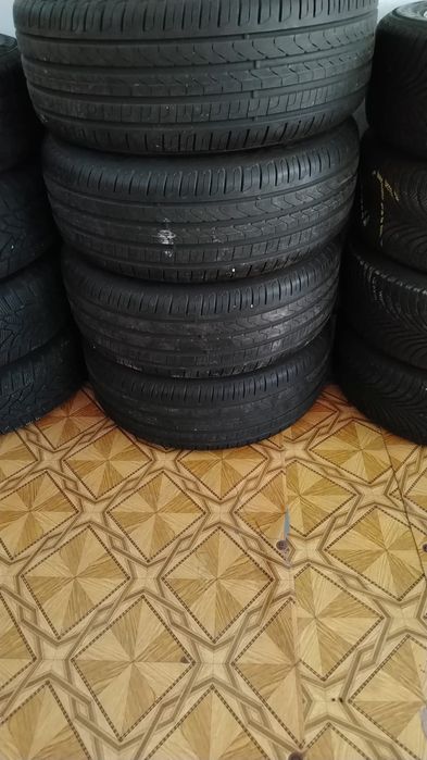 Set 4 jante aliaj prindere 5x112 pe 18 inchi et 26 cu anvelope vara 225/55/18 Pirelli audi vw Skoda Seat MG BMW Mercedes