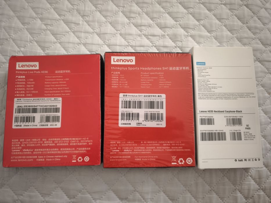 Vând căști wireless de la Lenovo, noi, sigilate!!!