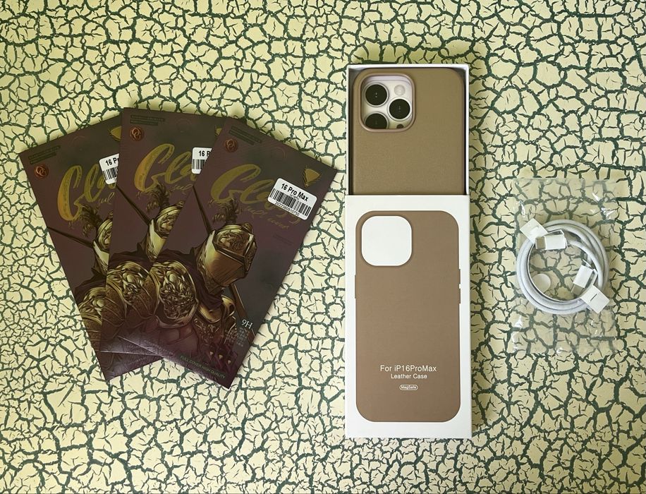 iPhone 16 Pro Max Desert Titanium — Като НОВ 100% Батерия (70 цикъла) + Подаръци