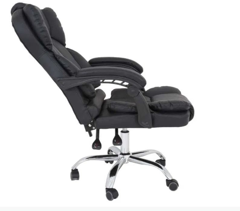 Офис стол Parma, имитация на кожа, черен