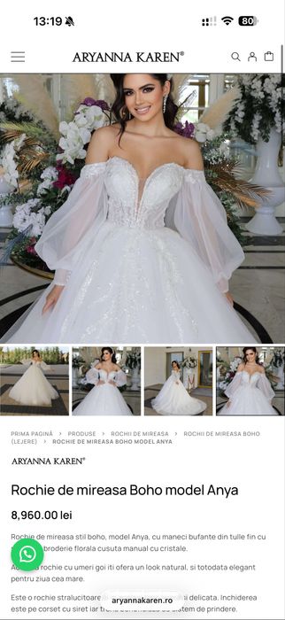 Vand rochie de mireasa Aryanna Karen