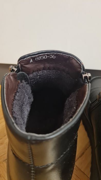 Ghete din piele naturala imblanite 36