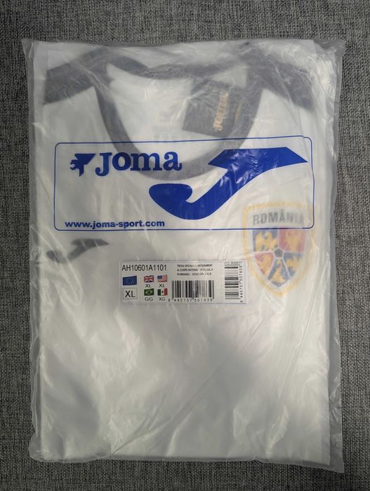 Tricou antrenament Romania Joma alb L