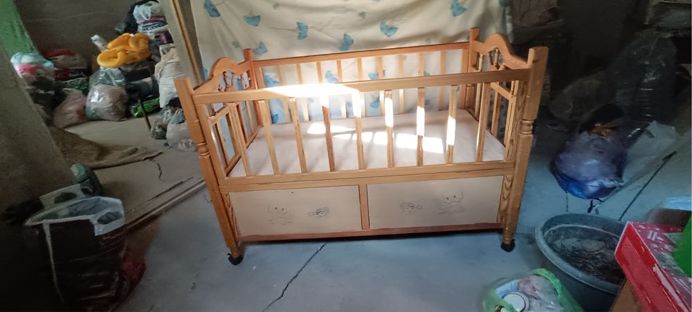 Детский манеж с люлькой