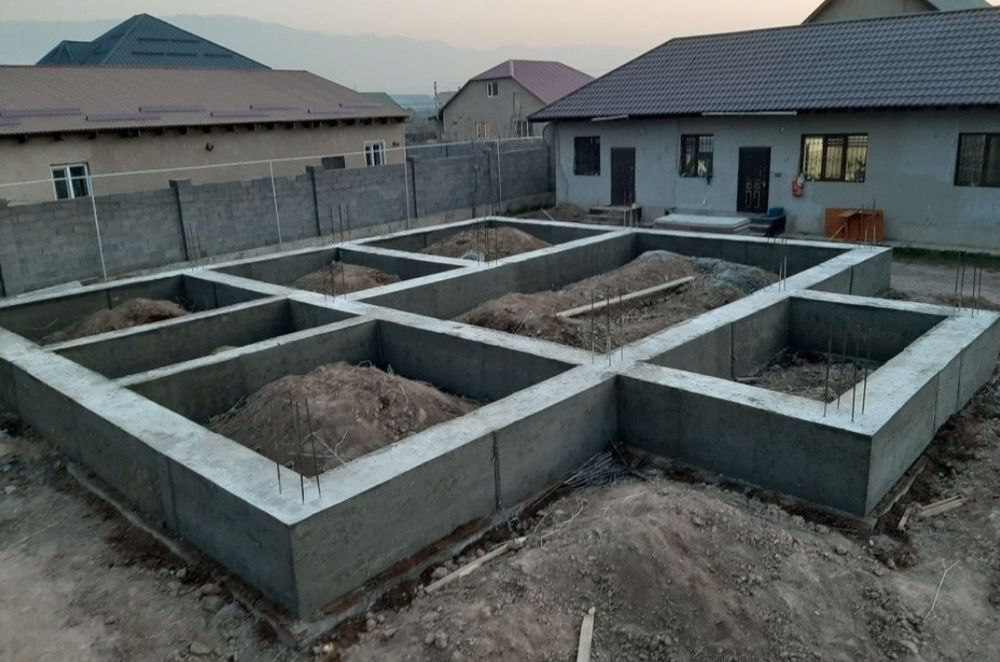 Заливка фундамент