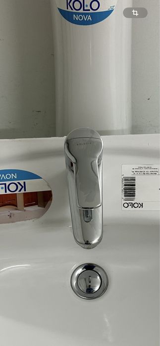 Chiuveta Kolo Nova 65 cm cu picior si baterie - NOU