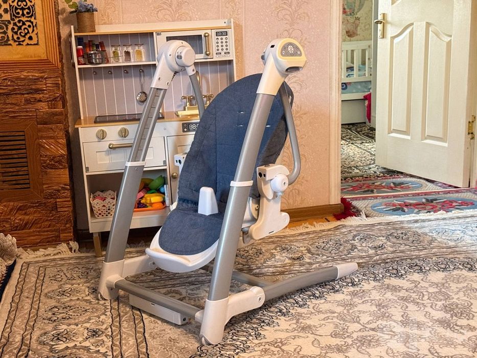 Стульчик для кормления 3 в 1 стул, укачивание, качели с приводом