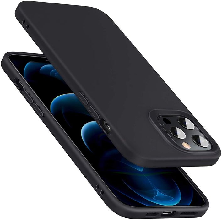 Iphone 12/13/14 PRO MAX Husa Ultra Slim 0,2 Silicon Neagra Camera Cove