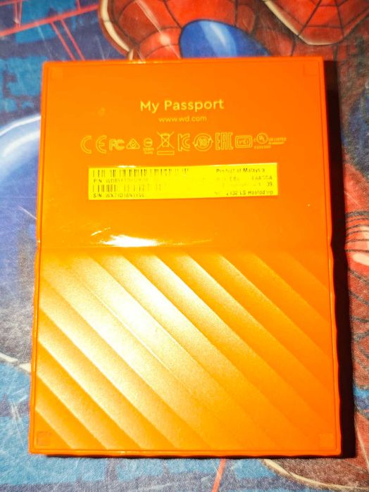 Hard extern 2.5" WD My Passport, 4TB, USB 3.0, portocaliu