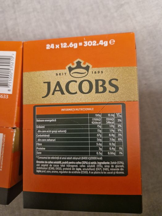 Set  Cafea Jacobs instant 3 în 1 caramel 24 plicuri