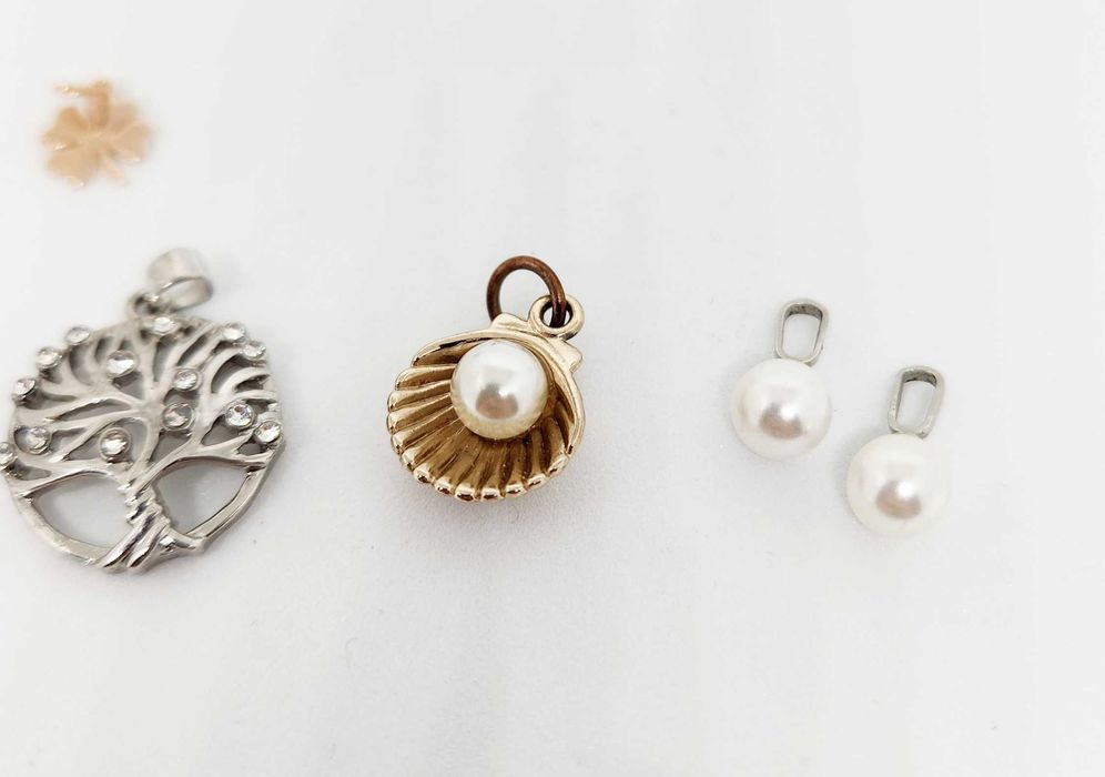 Висулки Sunlight детелина перла дърво черупка сърце мълния