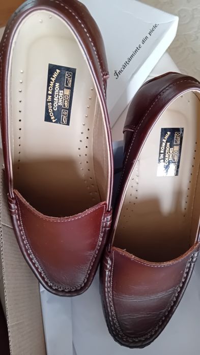 Mocasini din piele naturală noi