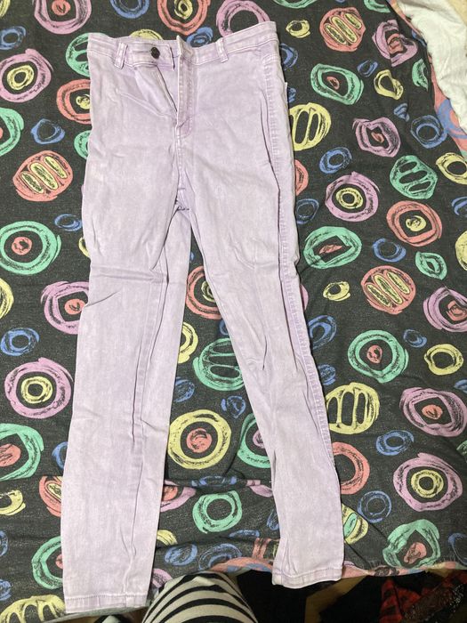 Blugi slim mov deschis