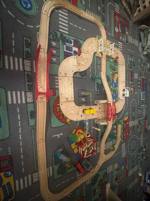 Circuit tren sine lemn copii