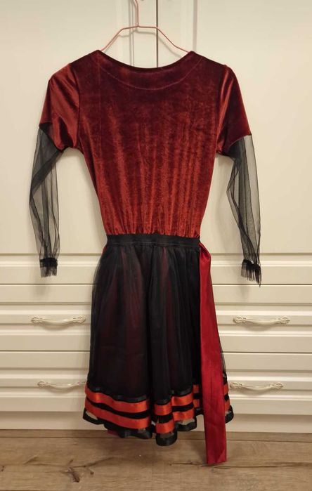 Rochie de zi, catifea si voal, marimea 36