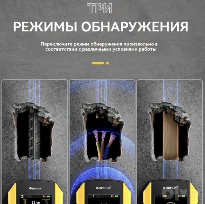 Сканер детектор скрытого провод, металла, дерева FNIRSI