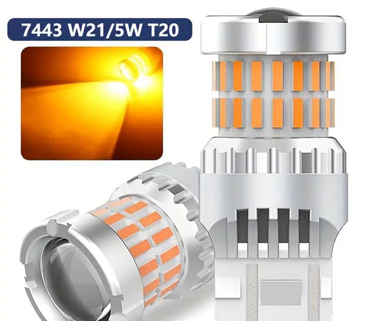 7443/Т20/ 1156 мигач стоп led крушки за автомобил без грешки бял цвят