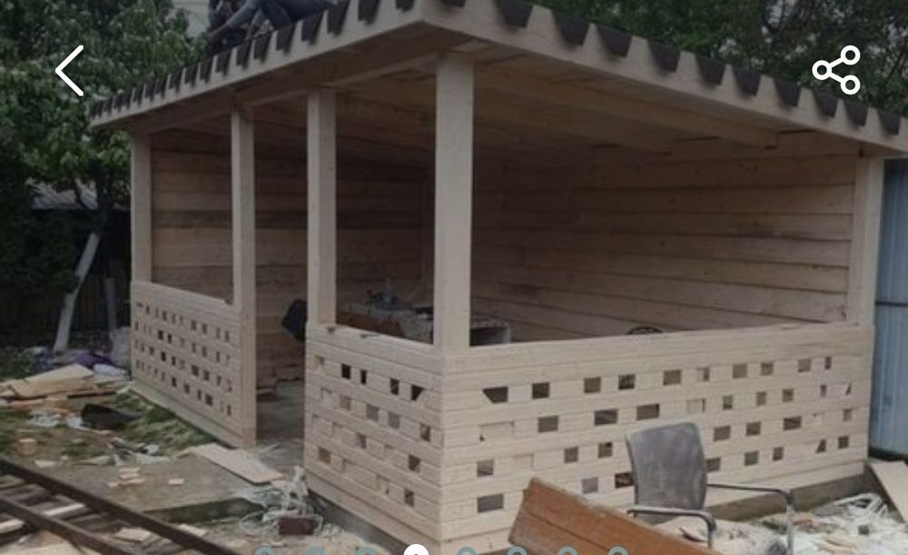 Construcții foișoare terase pergole gărdulețe din lemn 
Suntem o echip