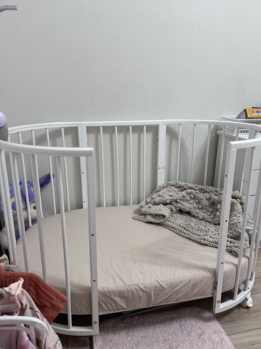Детская кроватка-трансформер с матрасами