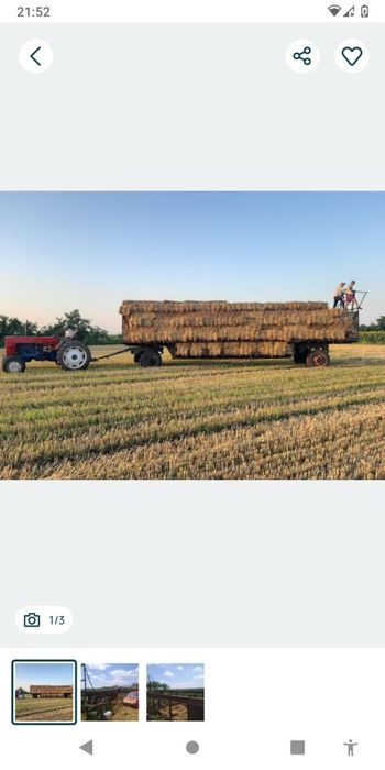 Remorcă baloți dreptunghiulari mici