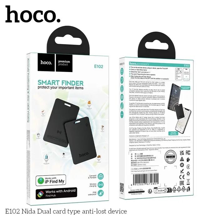 Hoco E102 Nida GPS трекер-карта для Android и iPhone универсальный