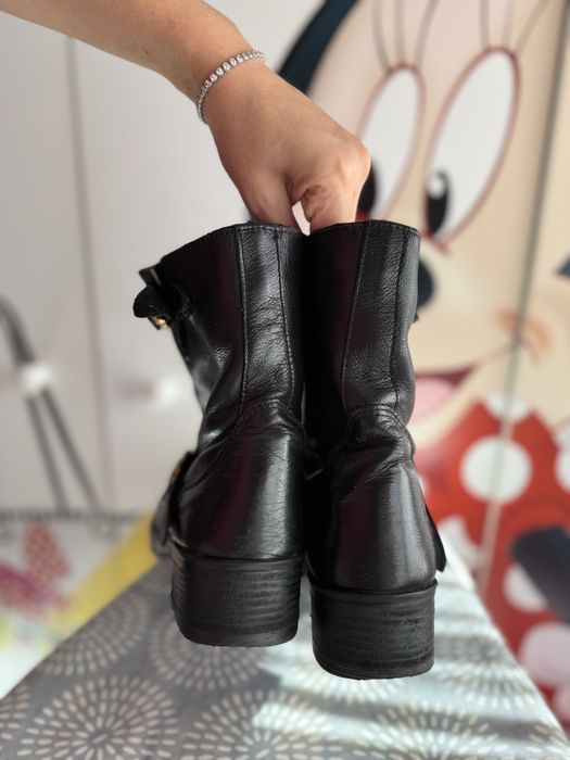 Cizme piele, negre, 37, in stare buna