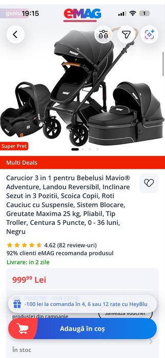 Vand carucior cadita scaunel