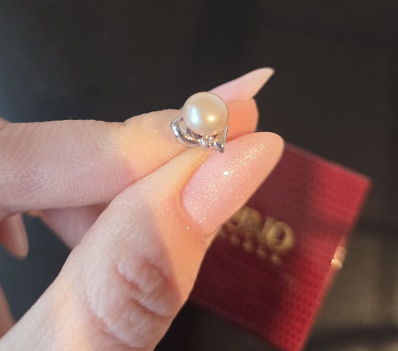 Сребърни обеци с естествени перли Yuno pearls