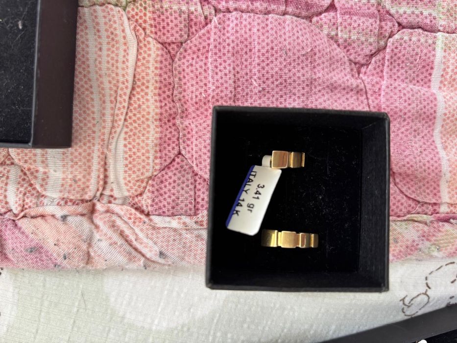 Злото серги цеп и кальцо