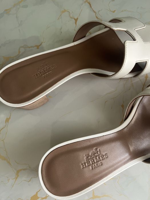 Дамски чехли с ток Hermes