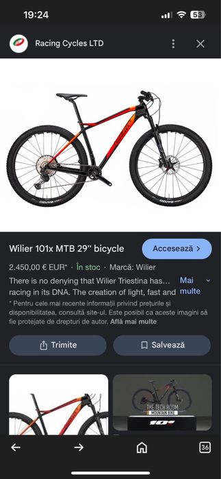 Bicicleta Wilier 29 CARBON