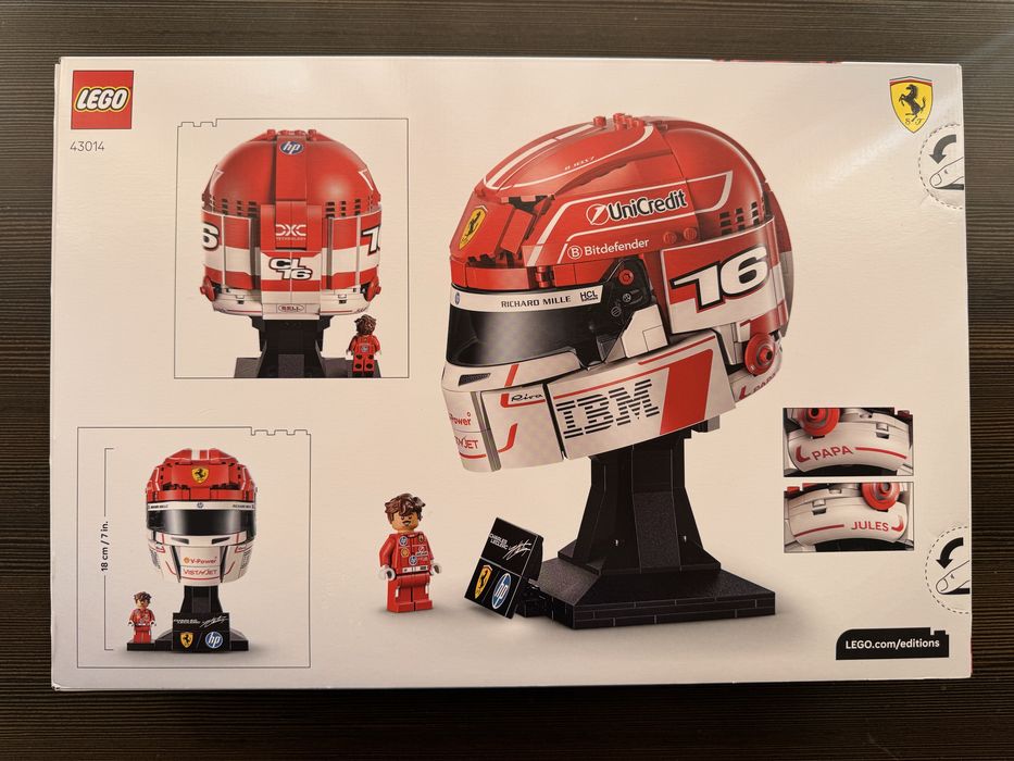 Scuderia Ferrari HP Charles Leclerc Helmet Lego #43014