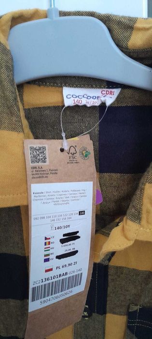 Camasa baieti in carouri, cu eticheta, mar. 140