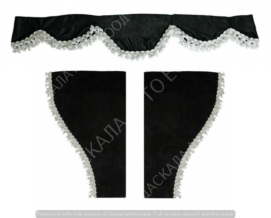 Комплект от 3 части декоративни пердета УНИВЕРСАЛНИ за камион, 4 ЦВЯТА