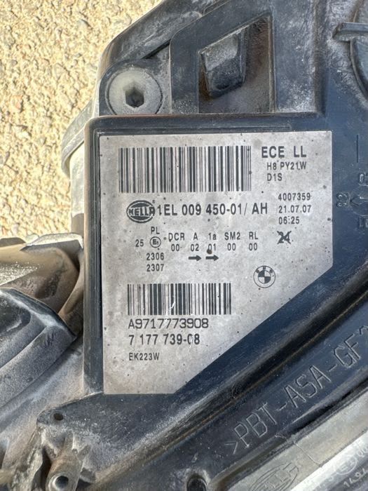 Левая фара BMW E60