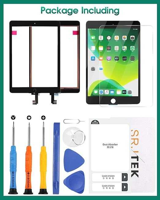 SRJTEK  Комплект за смяна на сензорен екран  за iPad Air 2