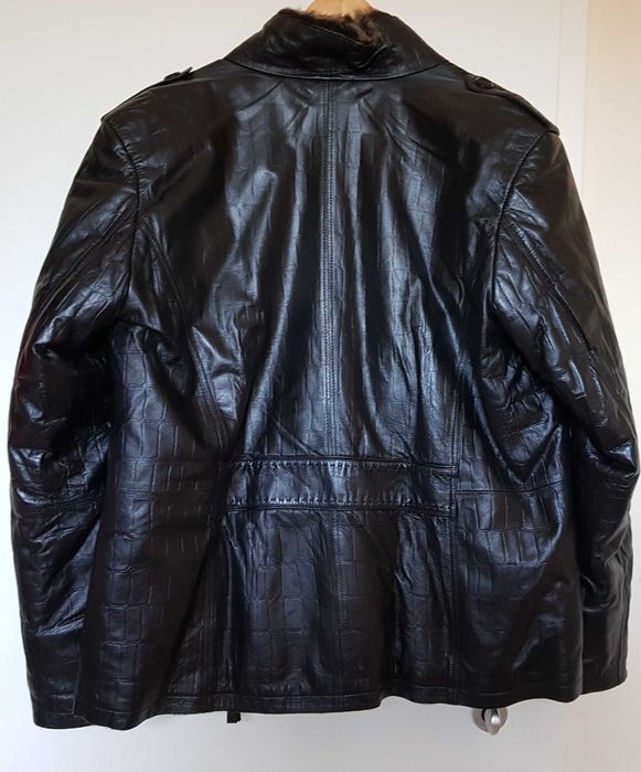 СПЕШНО Мъжко палто от естествена кожа и косъм EU size 60 (X-Large ½)