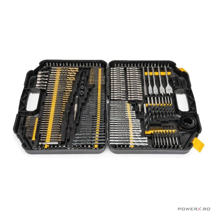 Trusa set 246 burghie si biti pentru lemn, metal, beton, Powermat