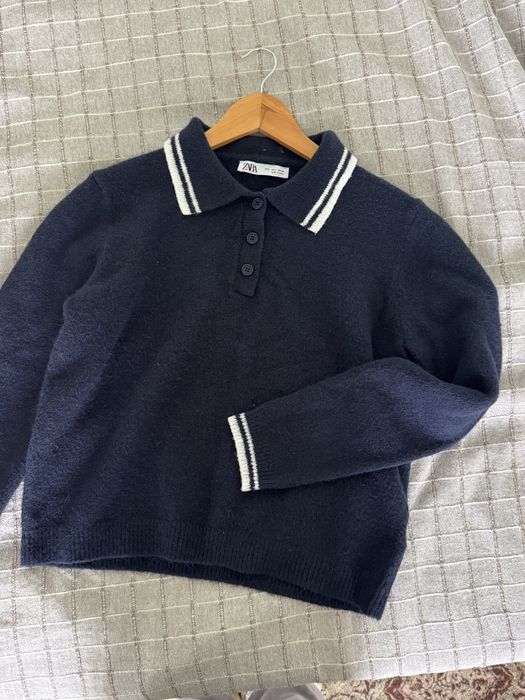 Син пуловер Zara L