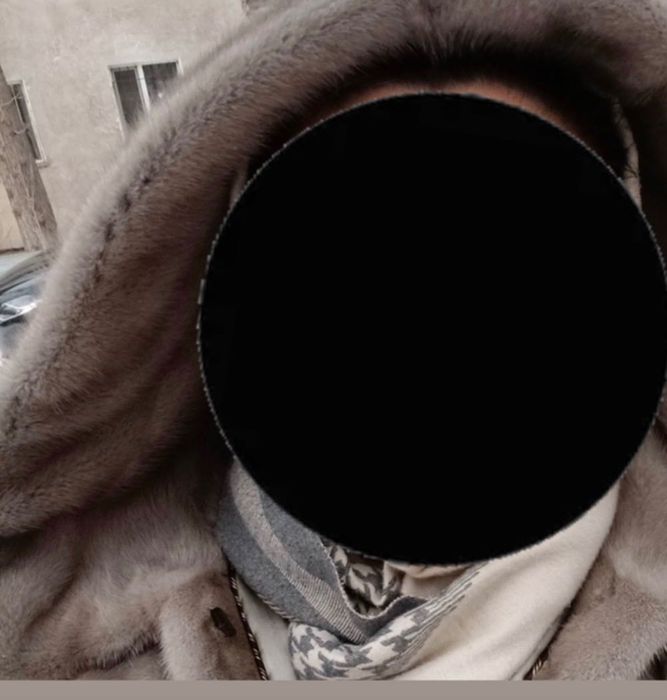 Шубка из голубой норки!