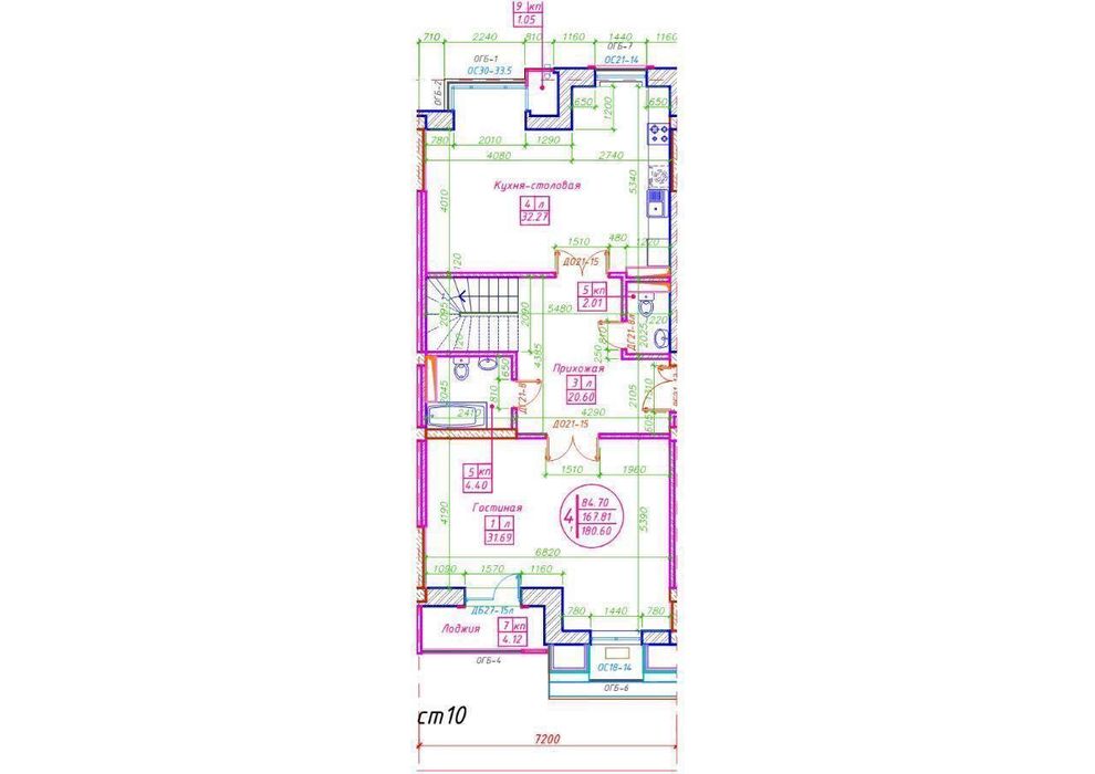 Greenwich Продается 4 комнатная квартира коробка Дуплекс ул.Янгизамон