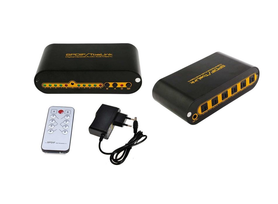 SPDIF оптический аудио сплиттер 4 х 2