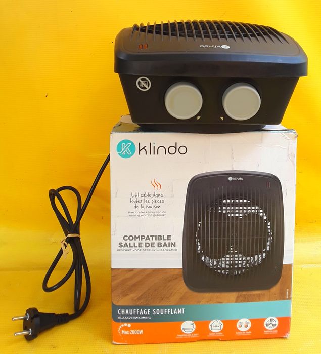 Aeroterma KLINDO 2000 W Termostat 2 Trepte putere 1000/2000 W NOUĂ