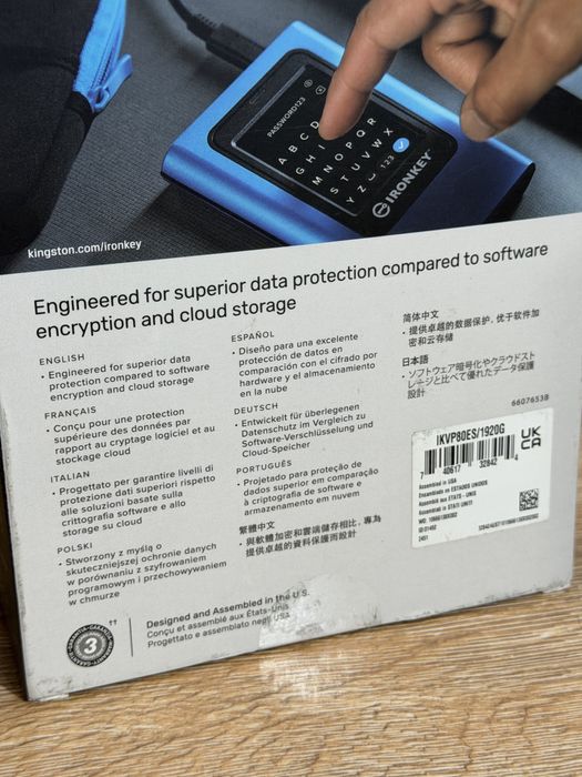 SSD Extern Kingstone IronKey Valut Privacy 80ES 1920GB - SIGILAT