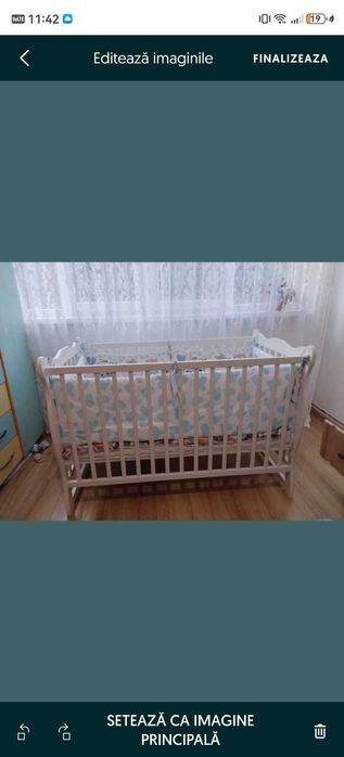 Patut bebe lemn masiv nou