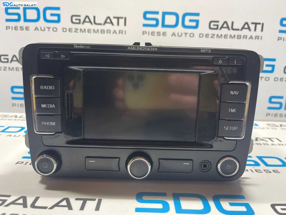 Navigatie Amundsen+ RNS315 Radio CD Player Skoda Yeti 2010 - 2018 Cod 3T0035192C [AV2778]