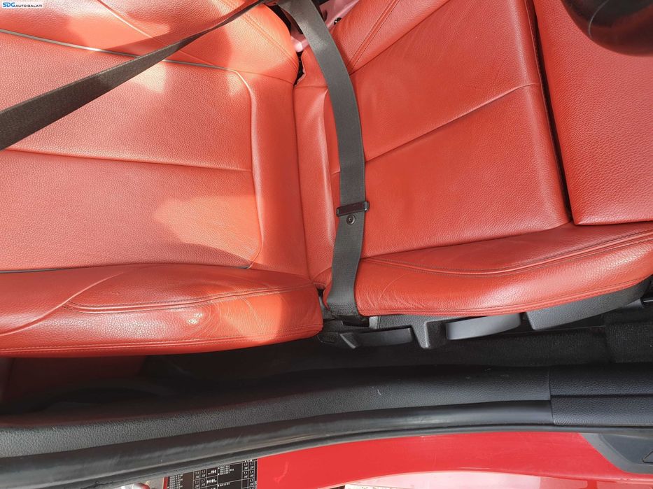 Interior Piele Rosie Scaun Scaune Stanga Dreapta Fata FARA Incalzire si Bancheta cu Spatar Fara Rabatare BMW Seria 3 F30 Berlina Sedan 2011 - 2019 [K1157]