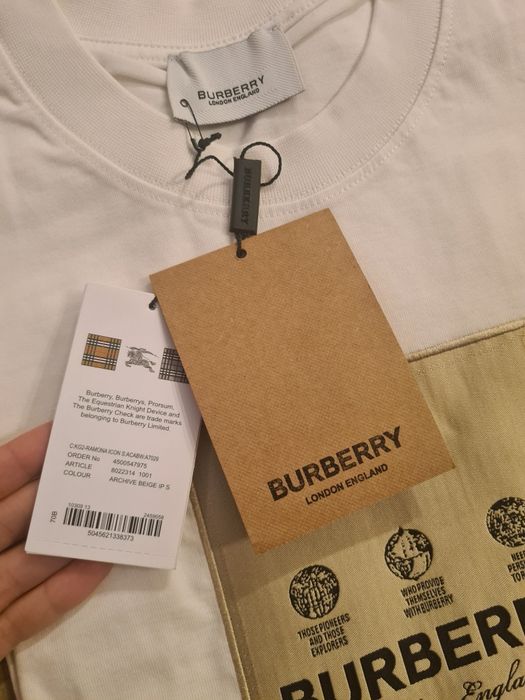 Tricou model Burberry cu eticheta calitate Premium