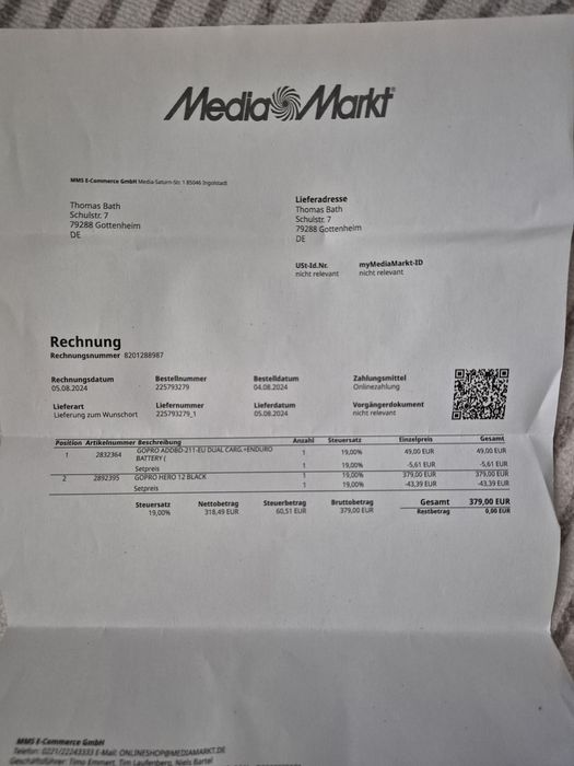 Екшън камера GoPro HERO 12