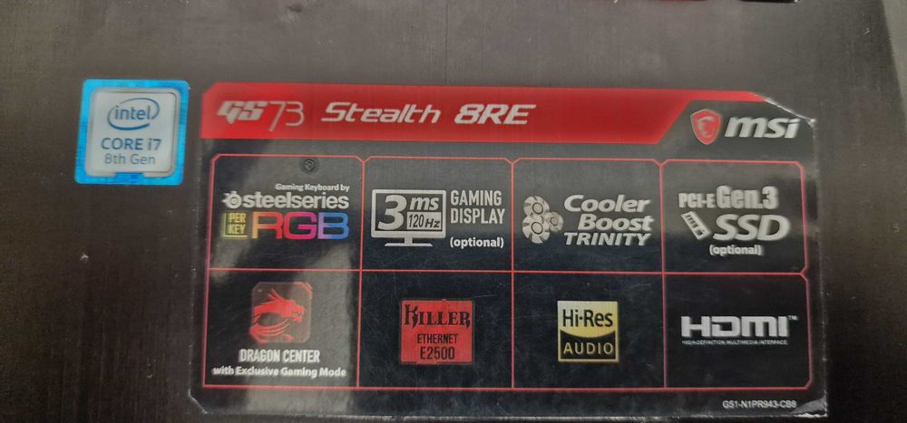 Laptop Gaming MSI GS73 Stealth, i7 8750H, 16Gb DDR4, GTX 1060 6Gb DDR5